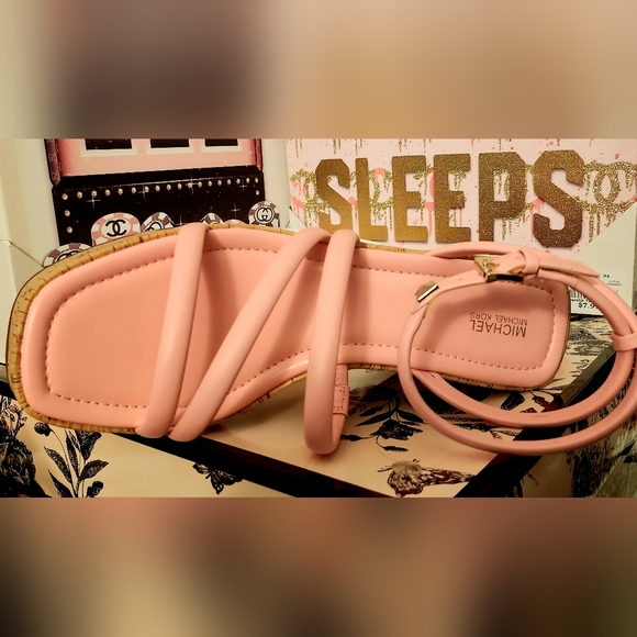 MK Hazel Wedge Leather Pink NWB Size 10 - Picture 6 of 10